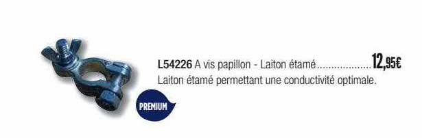 l54226 a vis papillon - laiton étamé