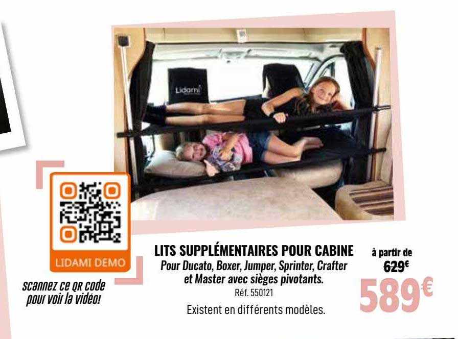 lit supplémentaires pour cabine
