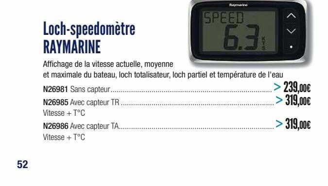 loch-speedomètre raymarine
