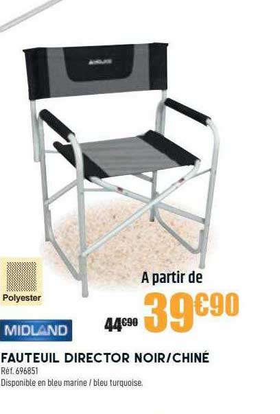 midland fauteuil director noir ou chine