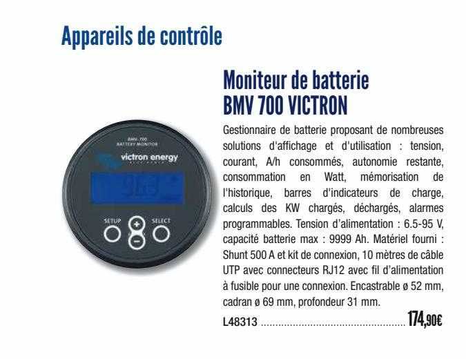 Moniteur De Batterie Bmv 700 Victron