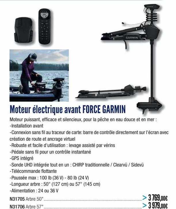 moteur électrique avant force garmin
