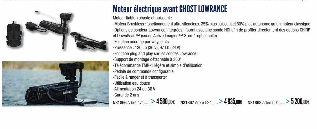 moteur électrique avant ghost lowrance