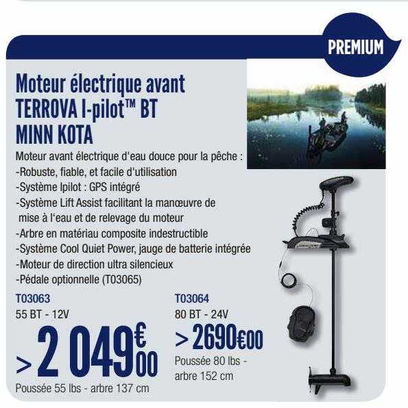 moteur électrique avant terrova i-pilot bt minn kota