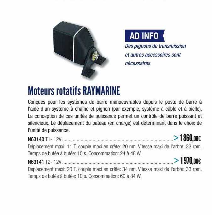 moteurs rotatifs raymarine