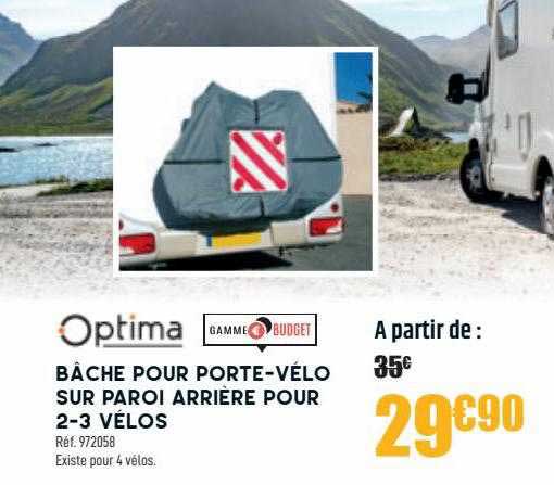 optima bâche pour porte-vélo sur paroi arrière pour 2-3 vélos
