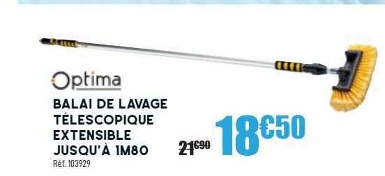 optima balai de lavage télescopique extensible jusqu' à 1m80
