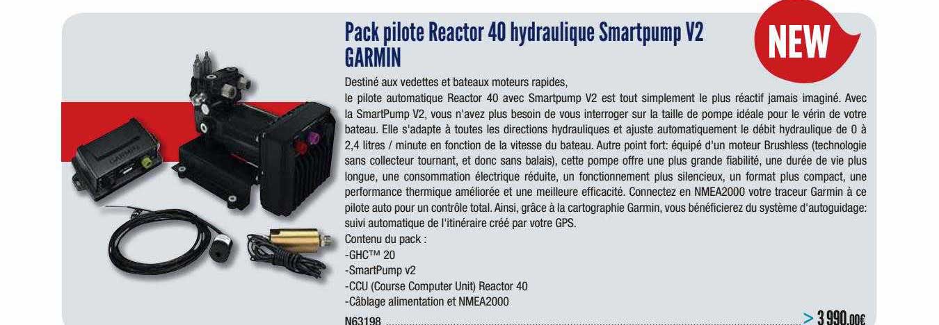 pack pilote reactor 40 hydraulique smartpump v2 garmin