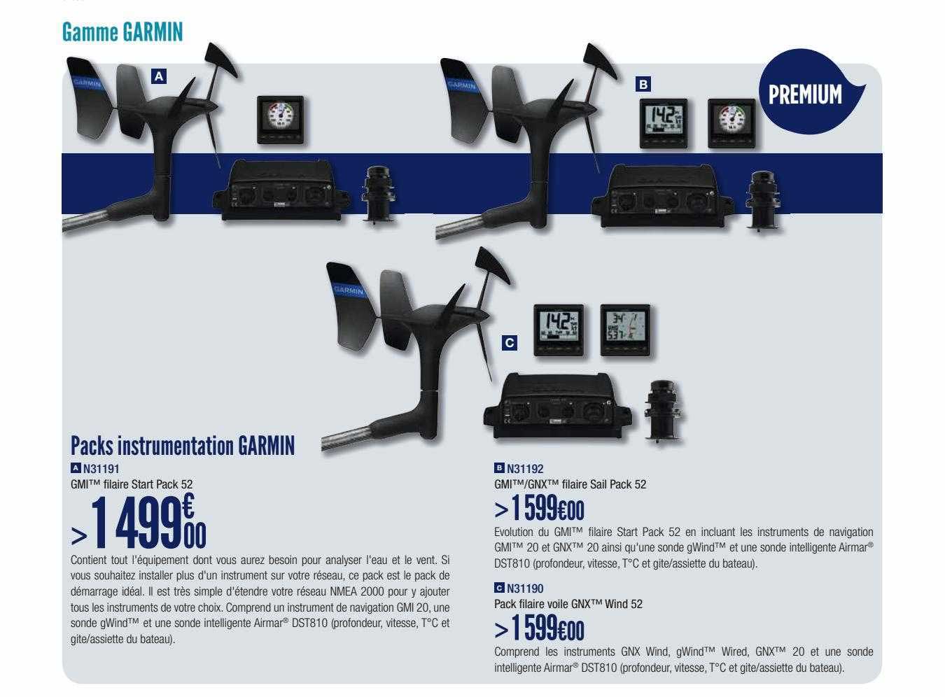 packs instrumentation garmin