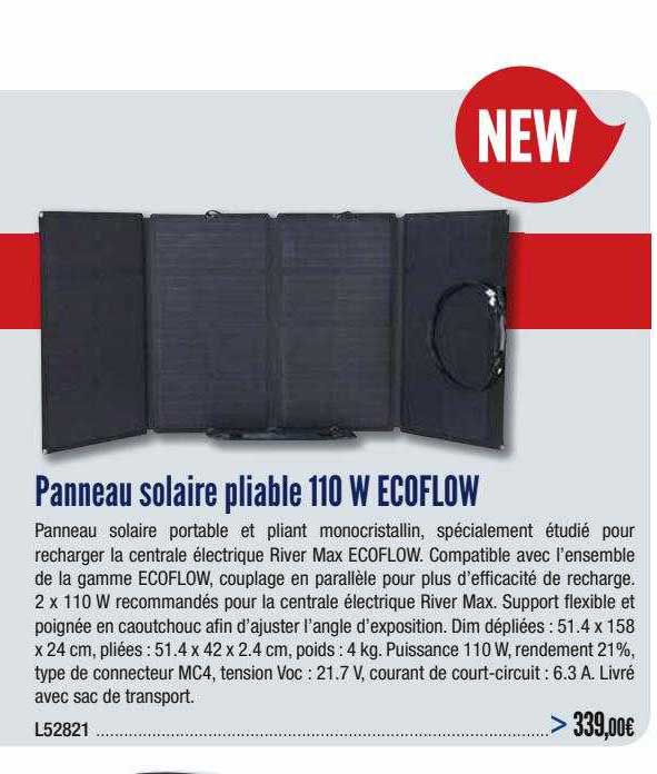 panneau solaire pliable 100 w ecoflow
