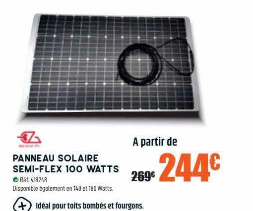 panneau solaire semi-flex 100 watts