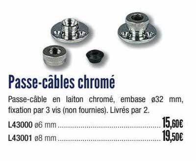 passe-câbles chromé