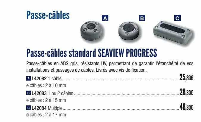 passe-câbles standard seaview progress