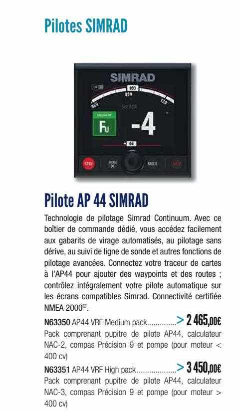 pilote ap 44 simrad