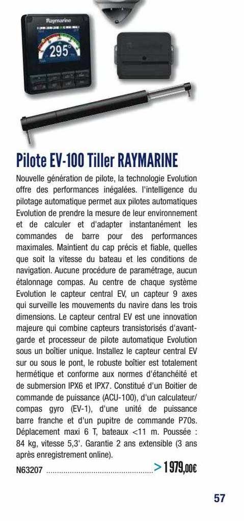 pilote ev-100 tiller raymarine