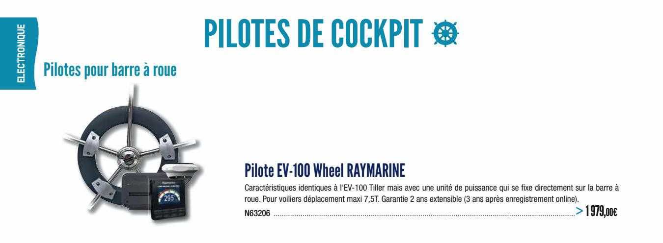 pilote ev-100 wheel raymarine