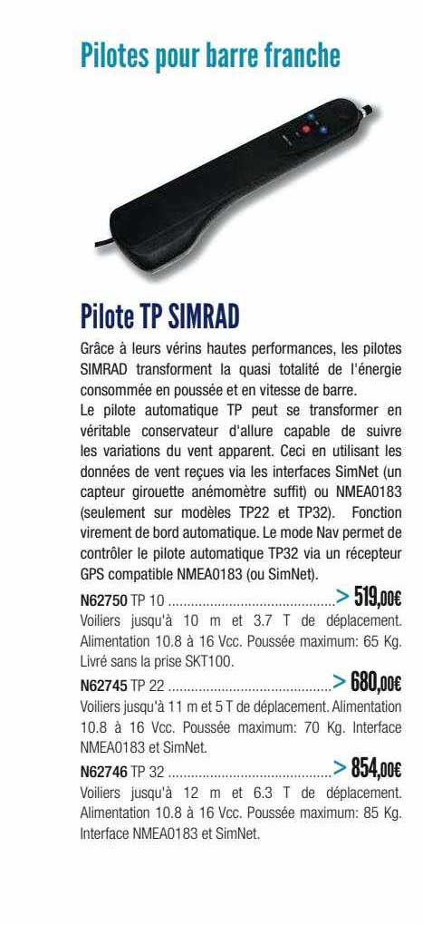 pilote tp simrad