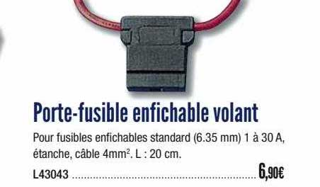 porte-fusible enfichable volant