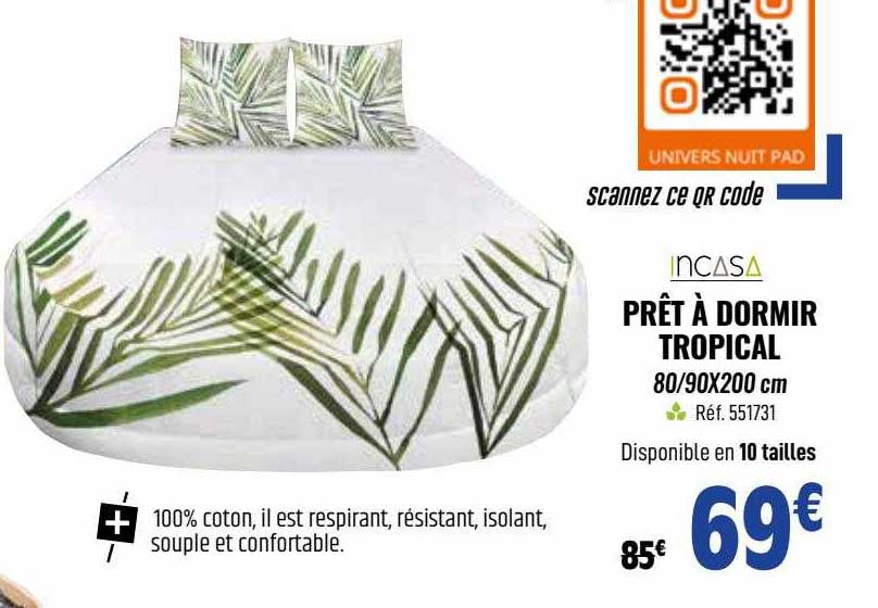 prêt à dormir tropical incasa
