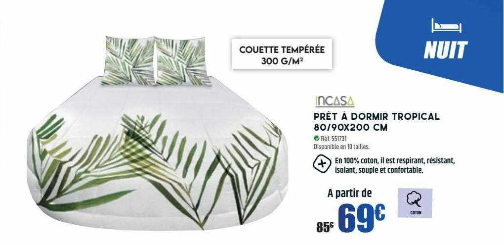 prêt à dormir tropical incasa