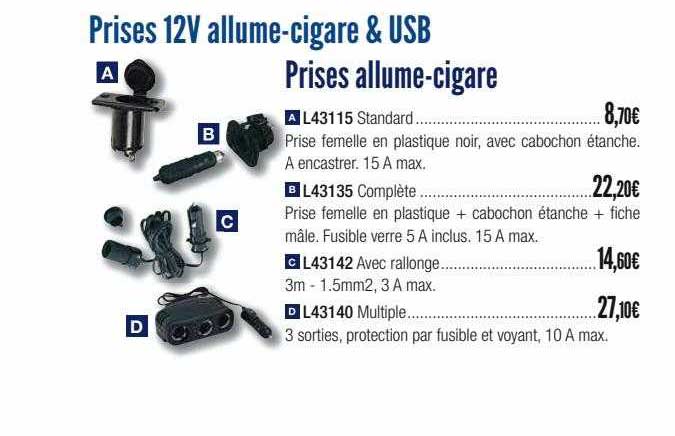 pries allume-cigare