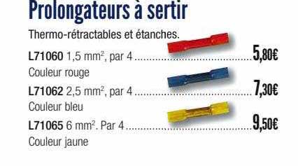 prolongateurs à sertir