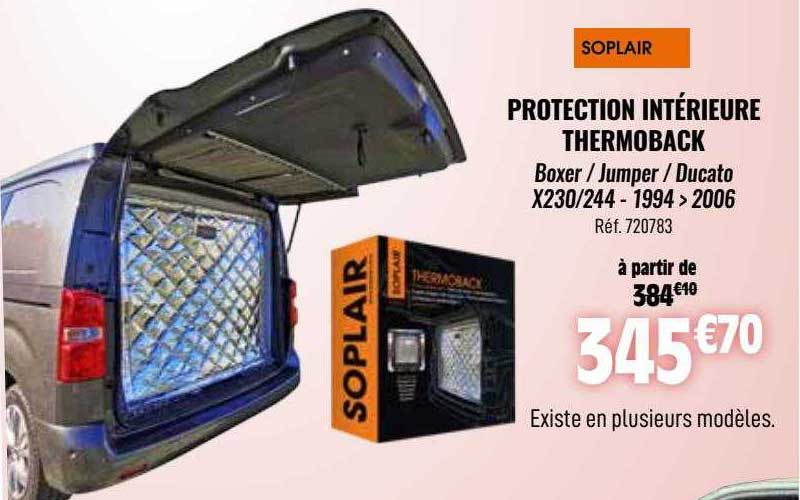 protection intérieur thermoback soplair