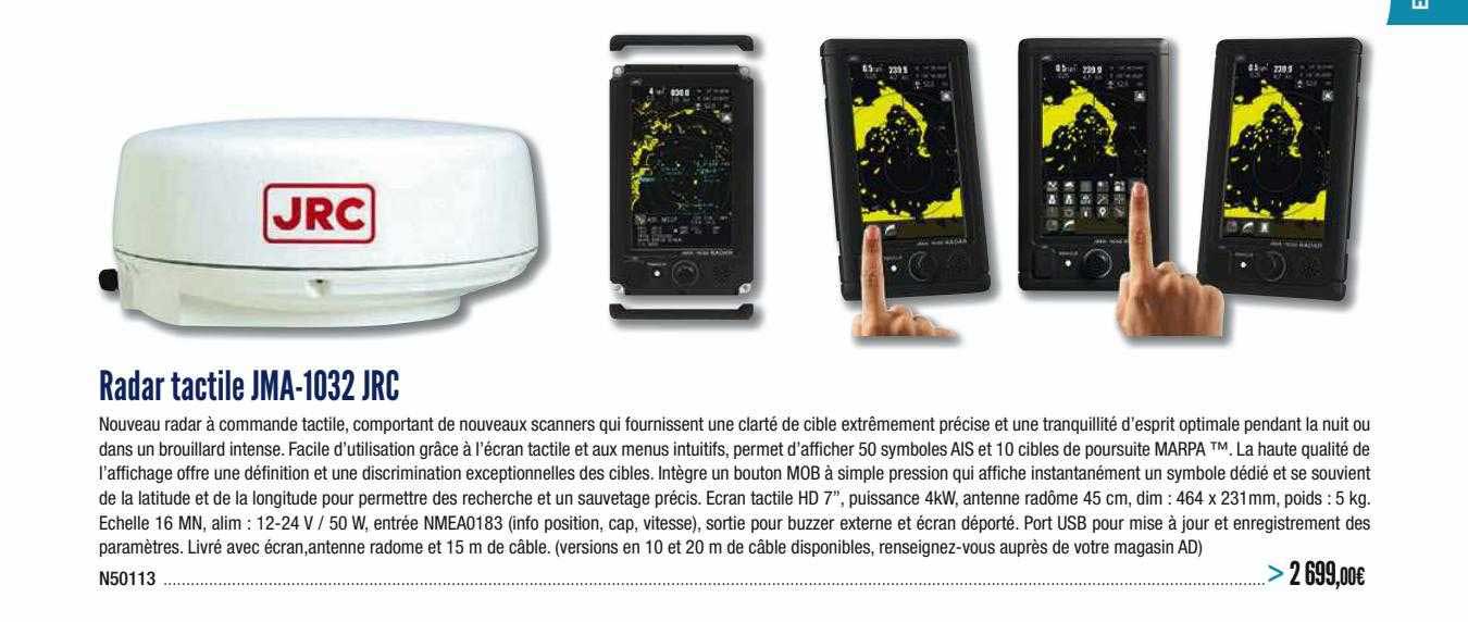 radar tactile jma-1032 jrc