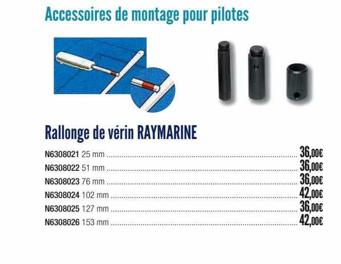rallonge de vérin raymarine