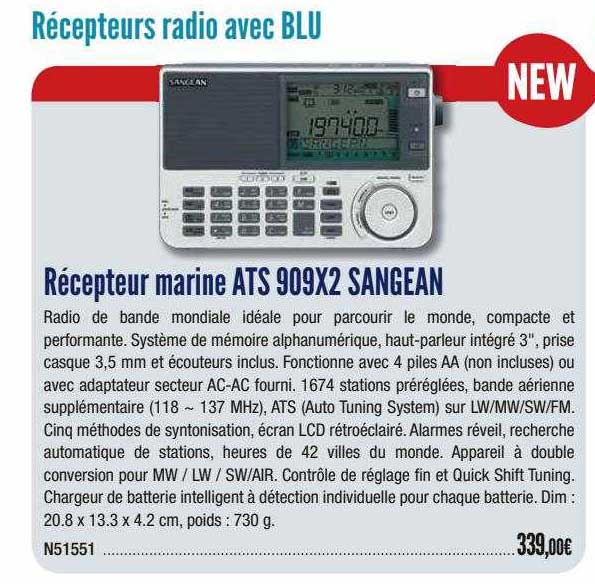 récepteur marine ats 909x2 sangean