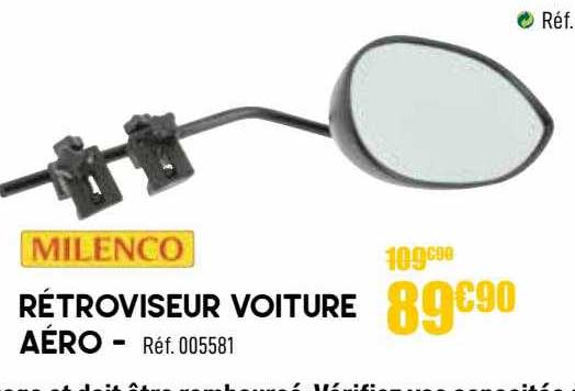 rétroviseur voiture aéro milenco