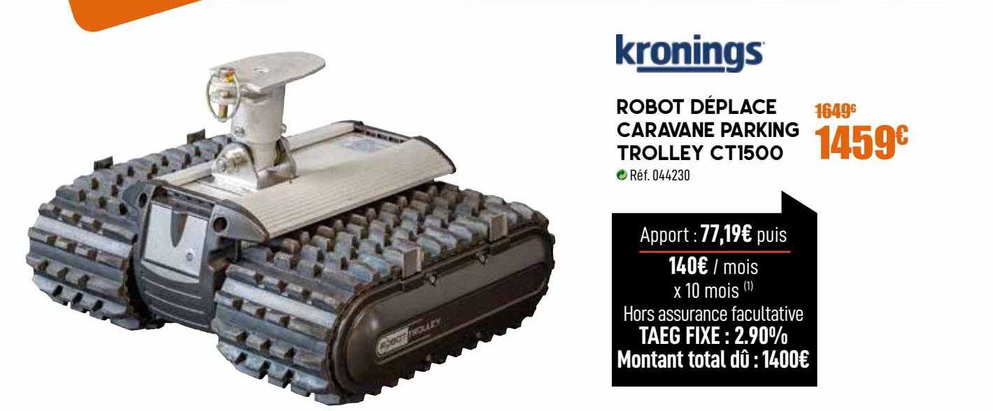 robot déplace caravane parking trolley ct1500 kronings