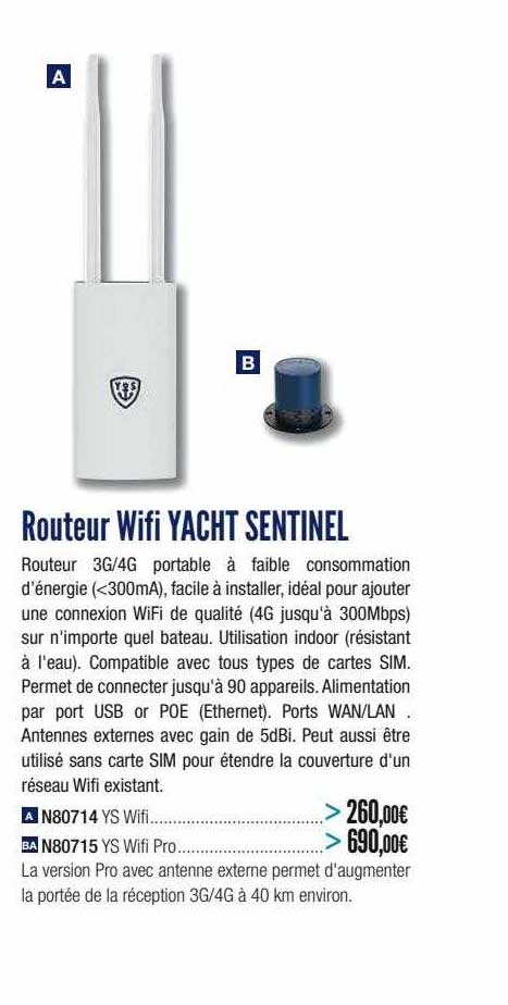 routeur wifi yacht sentinel