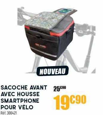 sacoche avant avec housse smartphone pour vélo