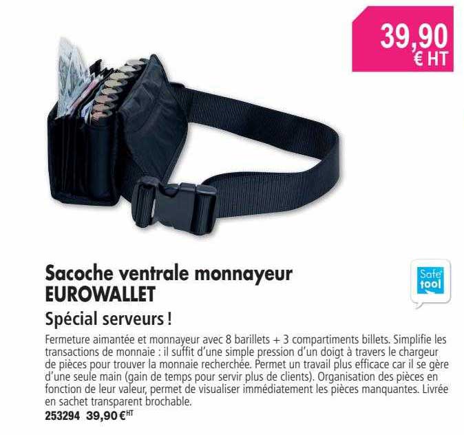 Sacoche Ventrale Monnayeur Eurowallet