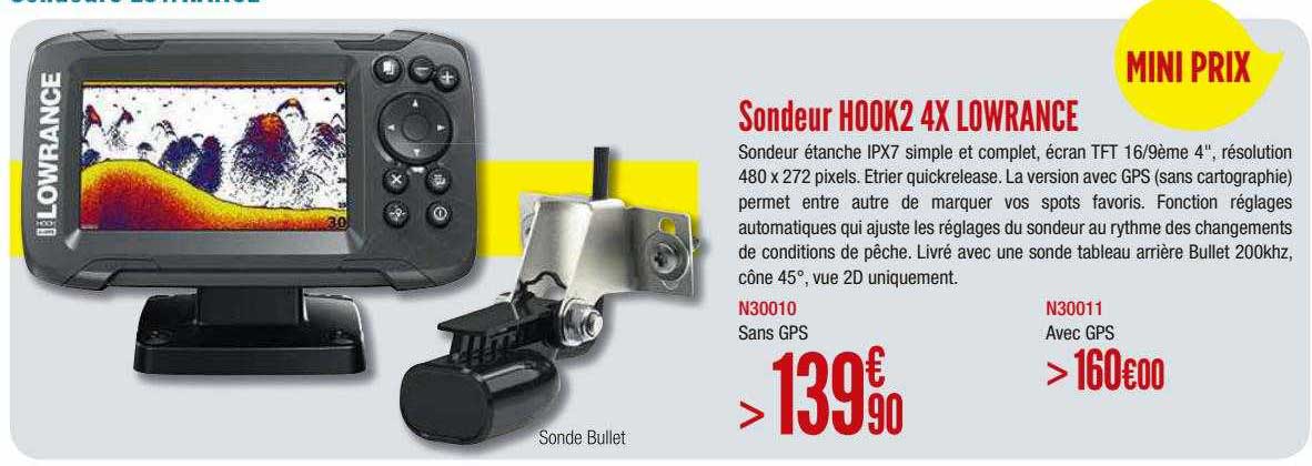 sondeur hook2 4x lowrance