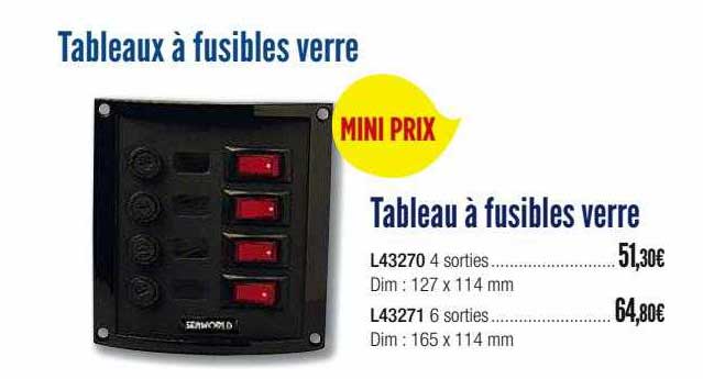 tableau à fusibles verre