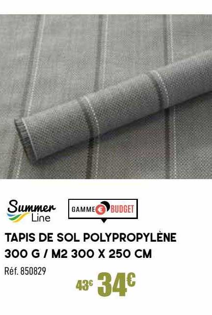 tapis de sol polypropylène summer line