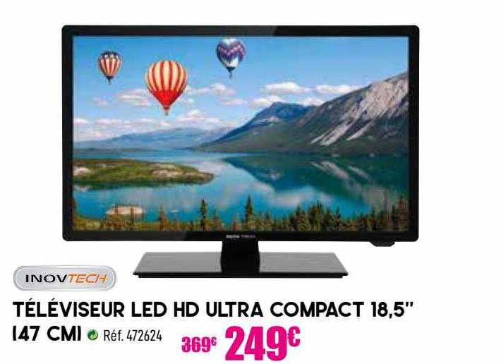 téléviseur led hd ultra compact 18,5" 147 cmi inovtech