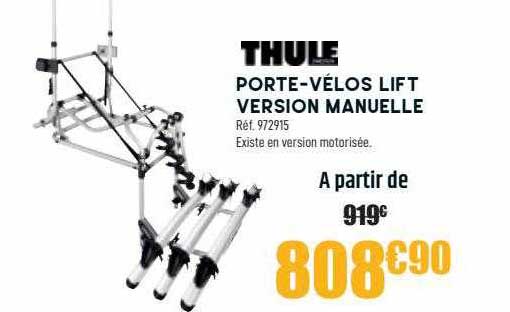 thule porte-vélos lift version manuelle