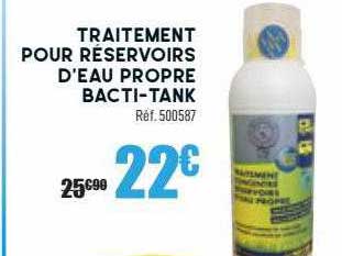 traitement pour réservoirs d'eau propre bacti-tank