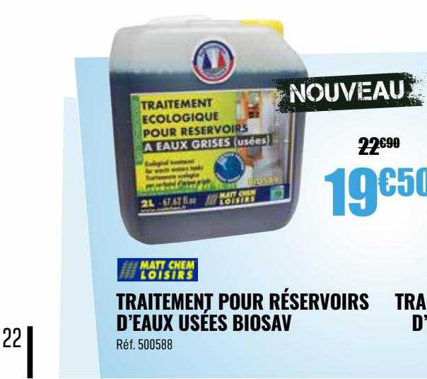 traitement pour réservoirs d'eaux usées biosav