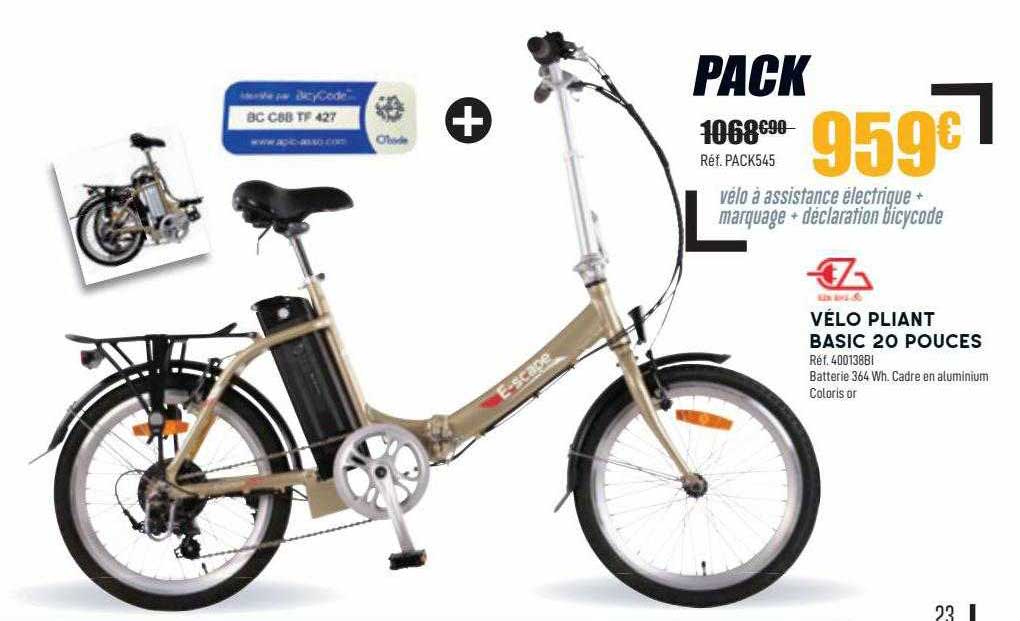 vélo pliant basic 20 pouces