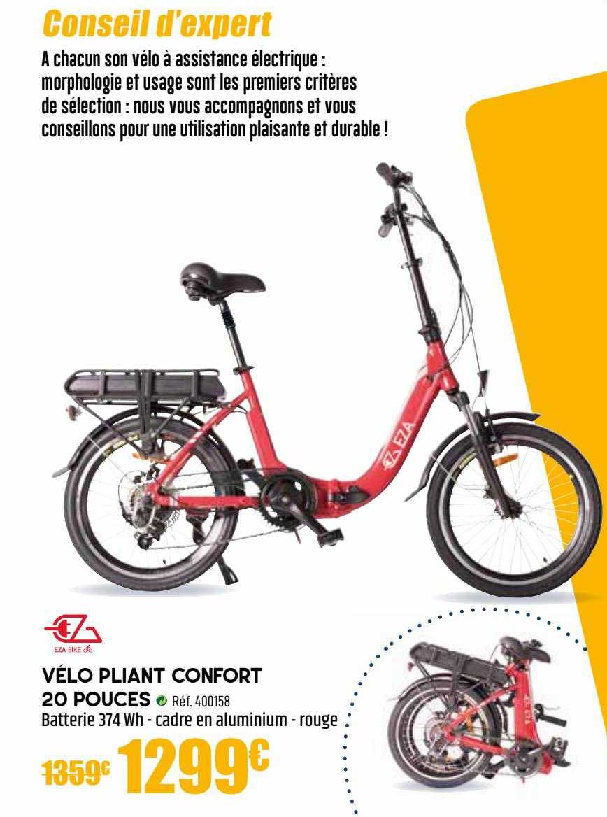 vélo pliant confort 20 pouces