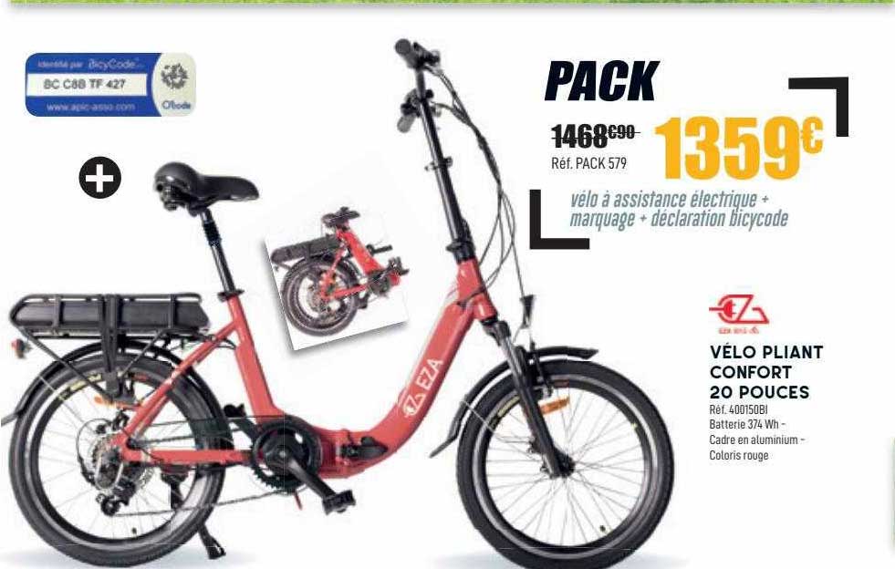 vélo pliant confort 20 pouces