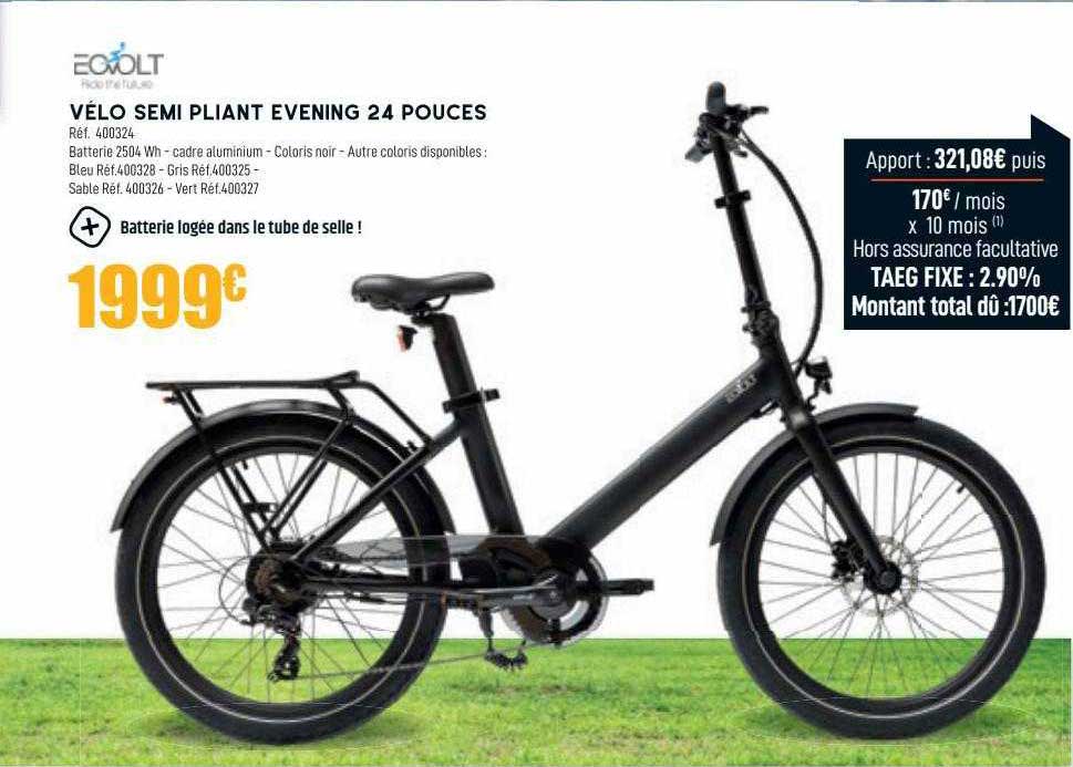 vélo semi pliant evening 24 pouces