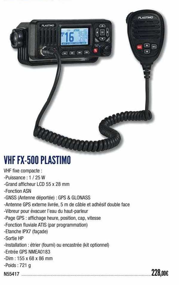 vhf fx-500 plastimo
