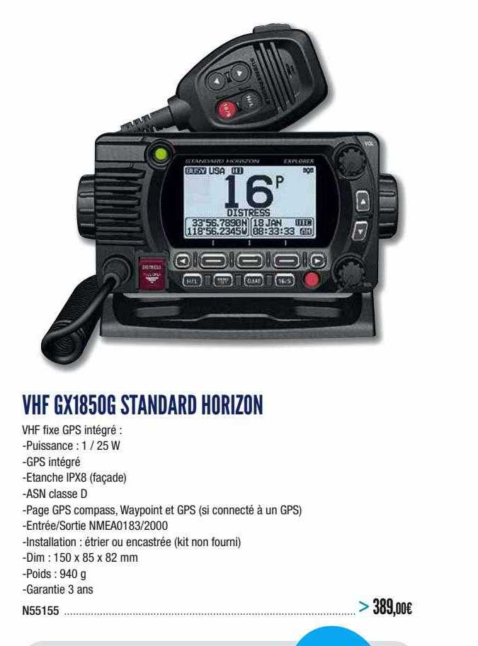 vhf gx1850g standard horizon