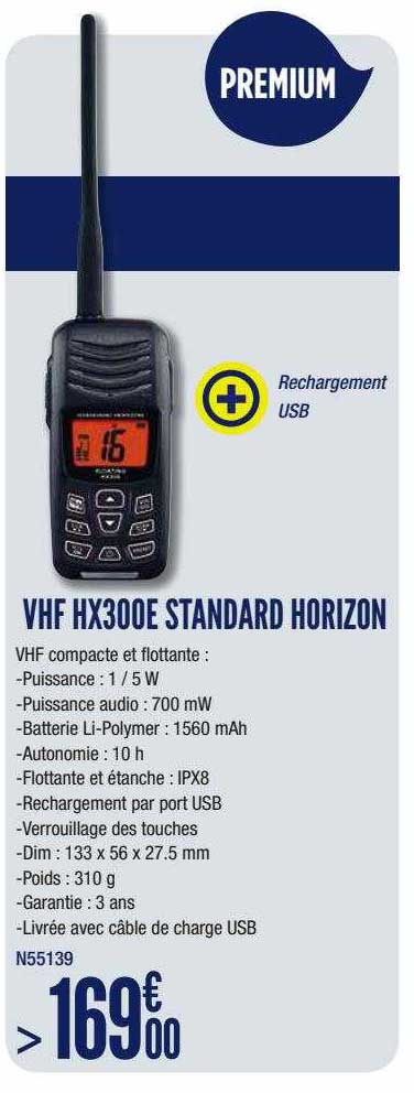 vhf hx300e standard horizon