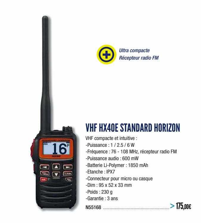 vhf hx40e standard horizon